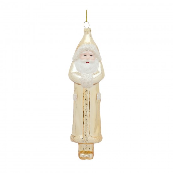 Santa Ornament (Set Of 12) 8.75"H Glass