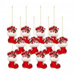 Boot And Package Ornament (Set Of 12) 5"H Glass