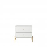 Jasper Tall Dresser, Double Wide Dresser and Nightstand Set of 3 in White Gloss