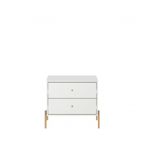 Jasper Tall Dresser, Double Wide Dresser and Nightstand Set of 3 in White Gloss