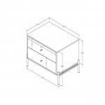 Jasper Tall Dresser, Double Wide Dresser and Nightstand Set of 3 in Grey