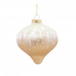 Ornament (Set Of 6) 5"H, 5"H, 5.75"H Glass, Gold