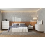 Jasper Tall Dresser, Double Wide Dresser and Nightstand Set of 3 in Off White