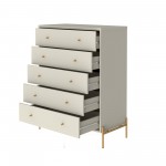 Jasper Tall Dresser, Double Wide Dresser and Nightstand Set of 3 in Off White