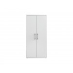 Eiffel 73.43" Garage Cabinet with 4 Adjustable Shelves in White Gloss