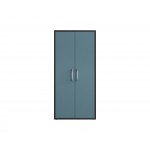 Eiffel 73.43" Garage Cabinet with 4 Adjustable Shelves in Blue Gloss