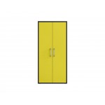 Eiffel 73.43" Garage Cabinet with 4 Adjustable Shelves in Yellow Gloss