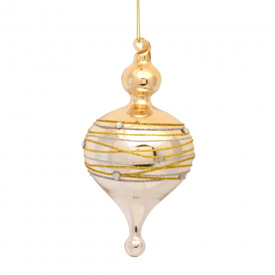 Ornament (Set Of 6) 6.5"H, 7.25"H Glass