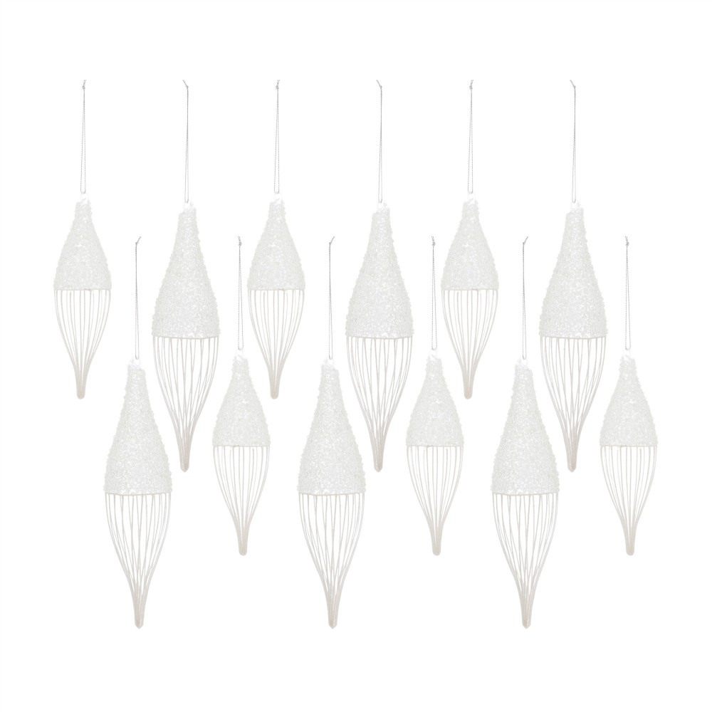 Drop Ornament (Set Of 12) 7"H, 9"H Glass