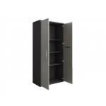 Eiffel 73.43" Garage Cabinet with 4 Adjustable Shelves in Grey Gloss