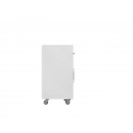 Eiffel 28.35" Mobile Garage Storage Cabinet with 1 Drawer in White Gloss