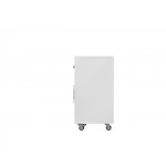 Eiffel 28.35" Mobile Garage Storage Cabinet with 1 Drawer in White Gloss