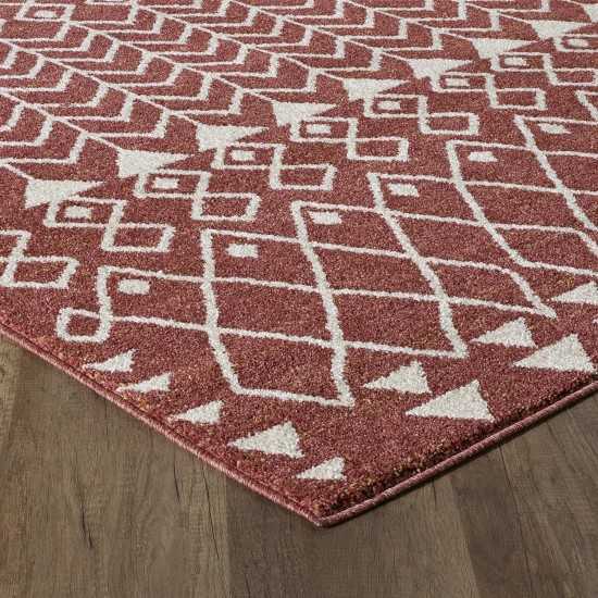 Totti Loops Terracotta/Cream 3x5 Southwestern Rug