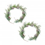 Juniper And Pine Garland (Set Of 2) 6'L Plastic