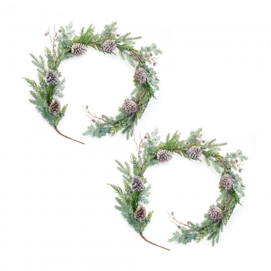 Juniper And Pine Garland (Set Of 2) 6'L Plastic