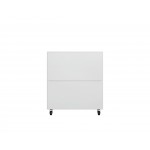 Eiffel 28.35" Mobile Garage Storage Cabinet with 1 Drawer in White Gloss