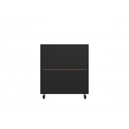 Eiffel 28.35" Mobile Garage Storage Cabinet with 1 Drawer in Black Matte