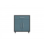 Eiffel 28.35" Mobile Garage Storage Cabinet with 1 Drawer in Blue Gloss