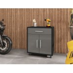 Eiffel 28.35" Mobile Garage Storage Cabinet with 1 Drawer in Grey Gloss