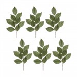 Magnolia Leaf Spray (Set Of 6) 27.5"H Polyester, Green, Brown