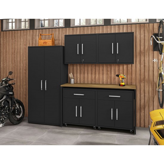 Eiffel 6-Piece Garage Storage Set in Matte Black