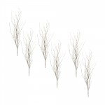 Glitter Branch (Set Of 6) 48"H Bamboo/Plastic, Silver