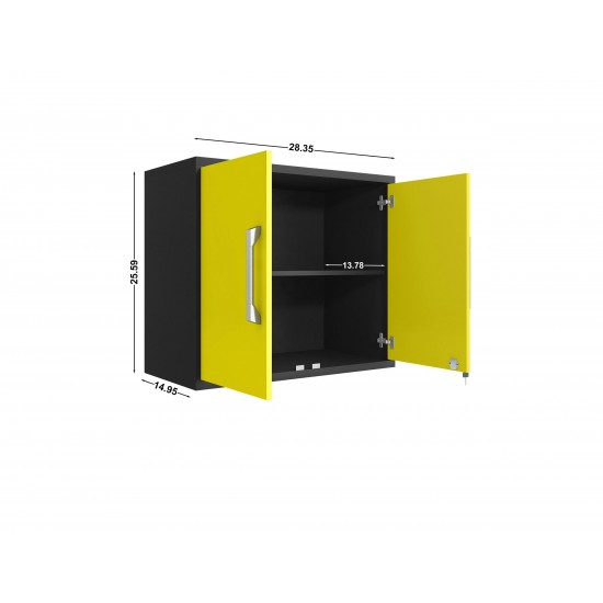 Eiffel 6-Piece Garage Storage Set in Matte Black and Yellow