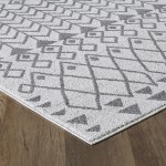 Totti Loops Gray/Dark Gray 2x8 Southwestern Rug