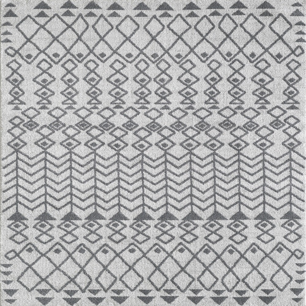 Totti Loops Gray/Dark Gray 3x5 Southwestern Rug Totti Loops Gray/Dark Gray 3x5 Southwestern Rug