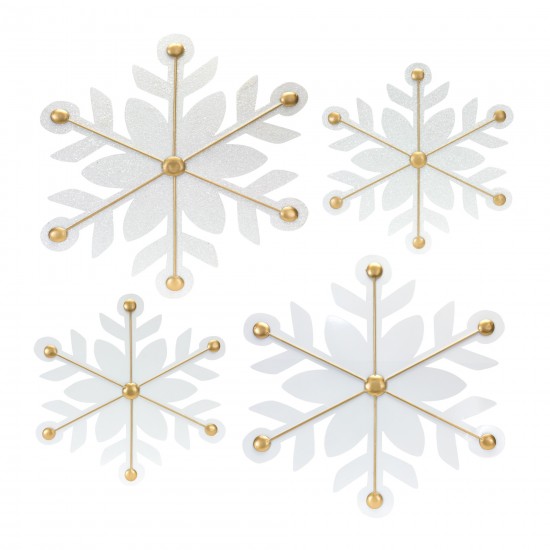 Snowflake (Set Of 12) 15.5"H, 22"H Iron