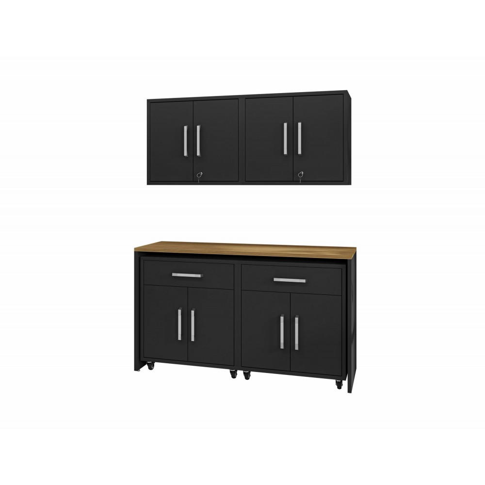 Eiffel 5-Piece Garage Storage Set in Matte Black