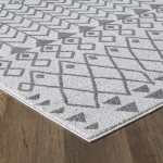 Totti Loops Gray/Dark Gray 3x5 Southwestern Rug