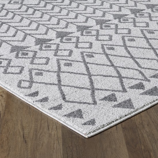 Totti Loops Gray/Dark Gray 3x5 Southwestern Rug