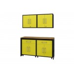 Eiffel 5-Piece Garage Storage Set in Matte Black and Yellow