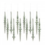 Finial Drop Ornament (Set Of 12) 12"H Glass