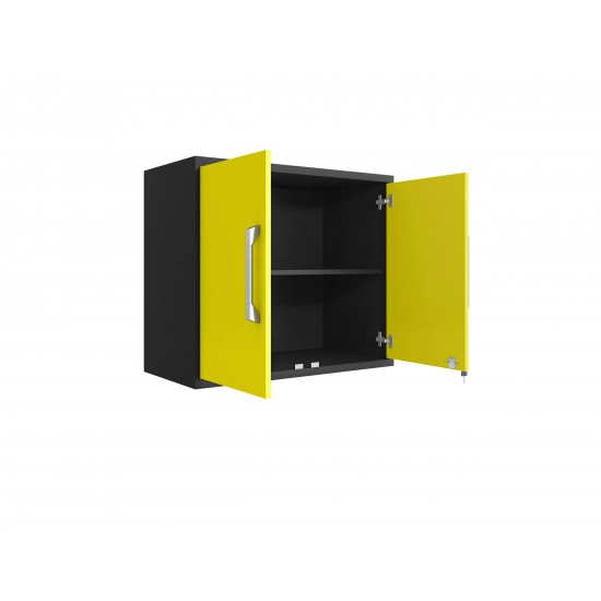 Eiffel 5-Piece Garage Storage Set in Matte Black and Yellow