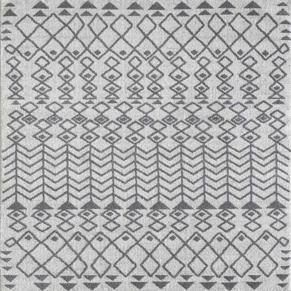 Totti Loops Gray/Dark Gray 8x10 Southwestern Rug