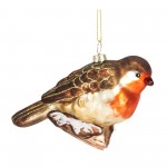 Bird Ornament (Set Of 12) 4.25"L x 3.25"H Glass