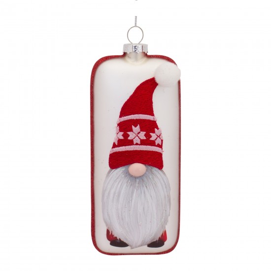 Gnome Ornament (Set Of 12) 6.25"H Glass