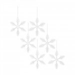 Snowflake (Set Of 6) 6.25"H Glass