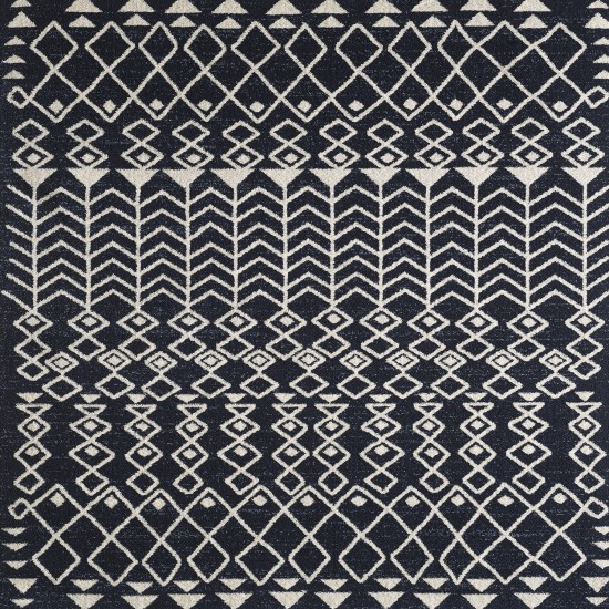 Totti Loops Navy/Cream 2x8 Southwestern Rug