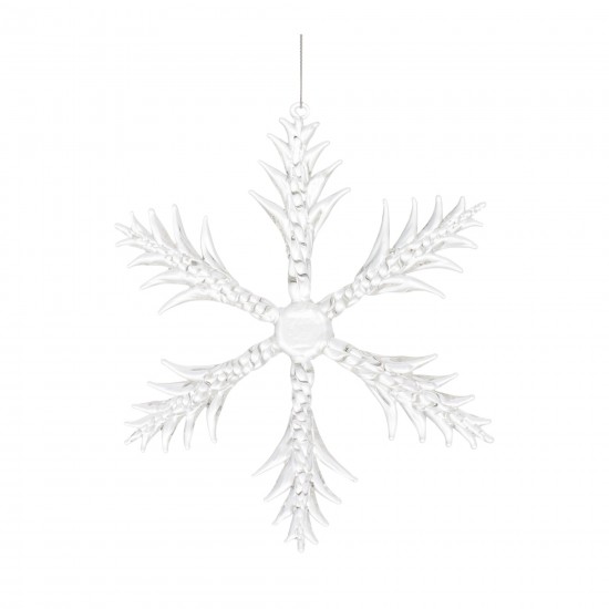 Snowflake (Set Of 6) 6.25"H Glass