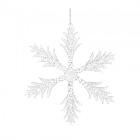 Snowflake (Set Of 6) 6.25"H Glass