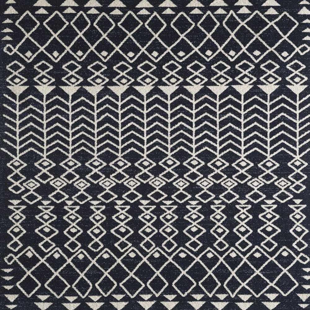 Totti Loops Navy/Cream 3x5 Southwestern Rug