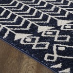 Totti Loops Navy/Cream 3x5 Southwestern Rug