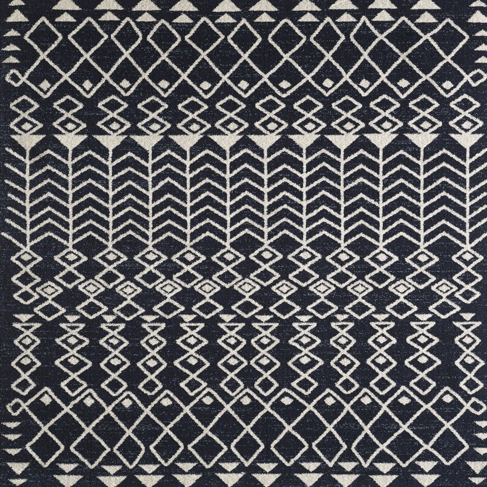 Totti Loops Navy/Cream 5x7 Southwestern Rug