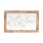 Pine Branch And Bird Frame (Set Of 2) 9"L x 14"H, 9.5"L x 15.75"H Resin/Wood