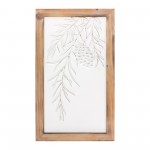 Pine Branch And Bird Frame (Set Of 2) 9"L x 14"H, 9.5"L x 15.75"H Resin/Wood