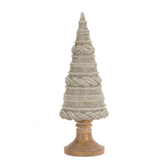 Tree (Set Of 2) 12.25"H, 18.25"H Resin, White, Brown