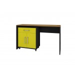 Eiffel Garage Work Station Set of 2 in Matte Black and Yellow